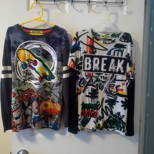 Lot of 2 Desigual Long sleeve T-Shirts